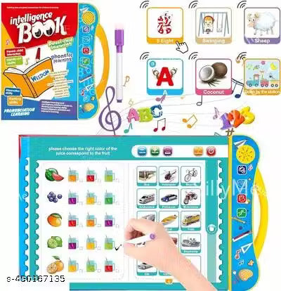 Activities Learning Electronic Intelligent Book with All Learning Materials and Touch Sensors for Kids