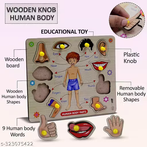 Body Part Puzzle Kids Wooden Toys for Kids 3+ Age