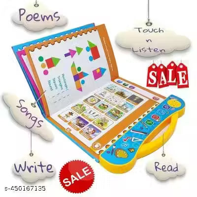 Activities Learning Electronic Intelligent Book with All Learning Materials and Touch Sensors for Kids